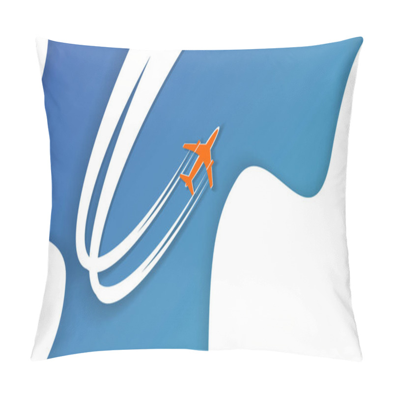 Personality  A Plane Or Airplane Soars Into The Sky Pillow Covers