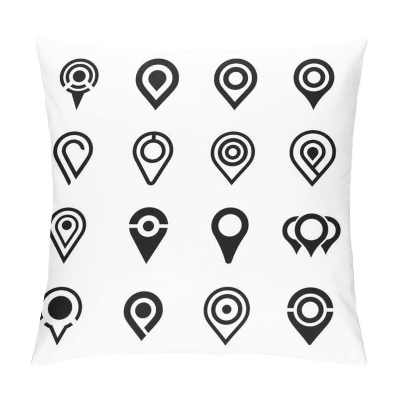 Personality  Location Symbols Icons Set  Pillow Covers