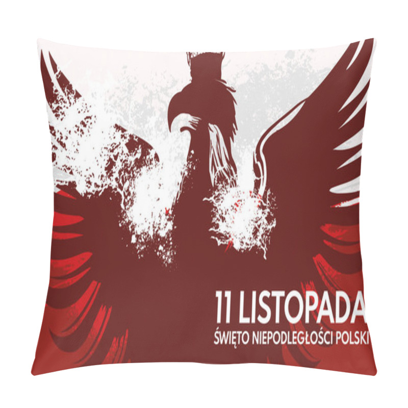 Personality  November 11, Polish Independence Day - Banner, Vector Illustration.  Pillow Covers