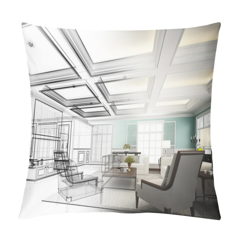 Personality  Sketch Design Of Interior Living Pillow Covers