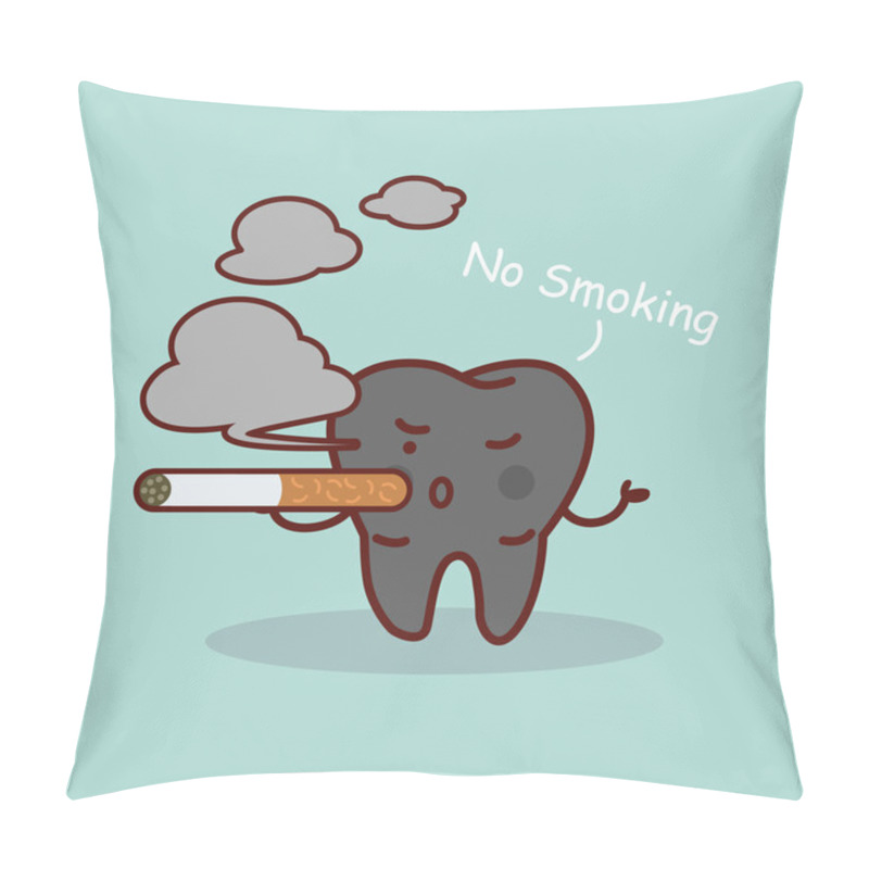 Personality  Smoking Cartoon Tooth Pillow Covers