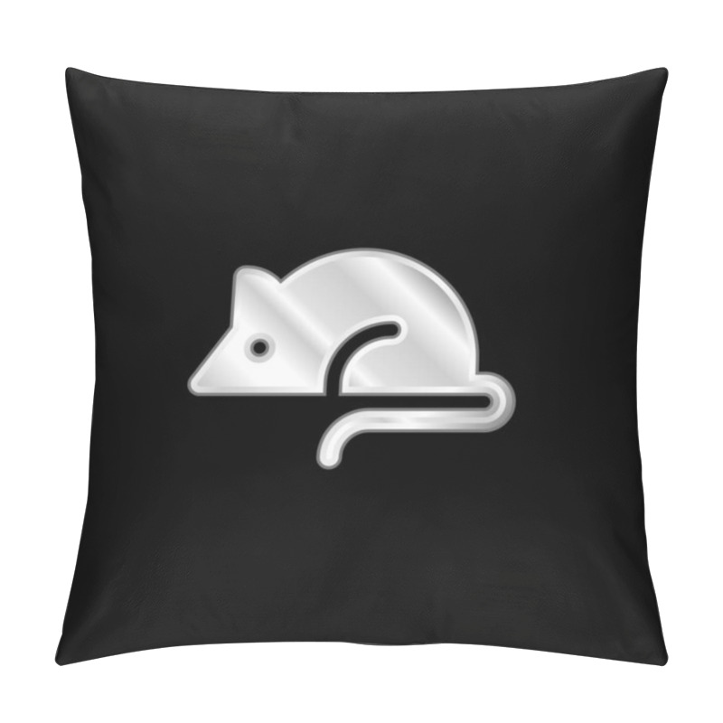 Personality  Animal Testing Silver Plated Metallic Icon Pillow Covers