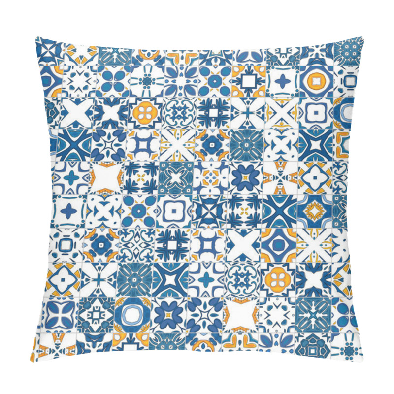 Personality  Portuguese Tiles Pillow Covers