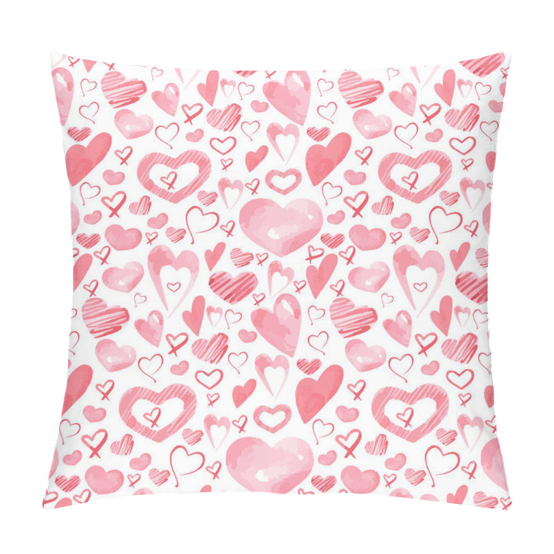 Personality  Vector Seamless Pattern With Hearts. Background For Valentine's Day. Suitable For Design, Decor, Postcards, Books, Invitations, Paper, Fabric, Textiles Etc Pillow Covers