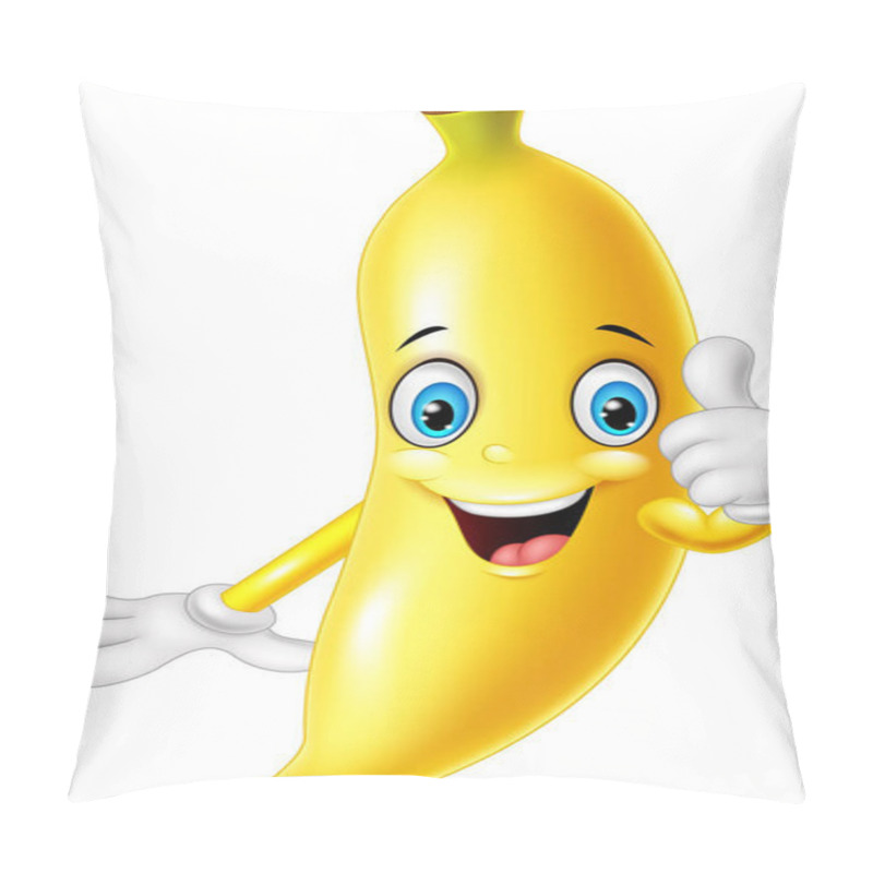 Personality  Cartoon Banana Giving Thumbs Up Pillow Covers