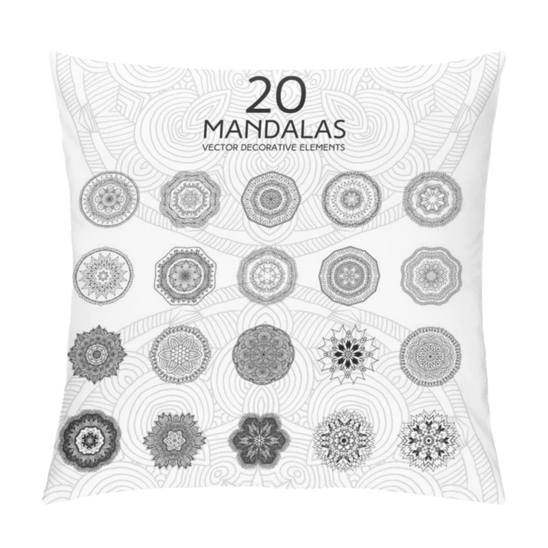 Personality  Set Of Black And White Mandalas Pillow Covers