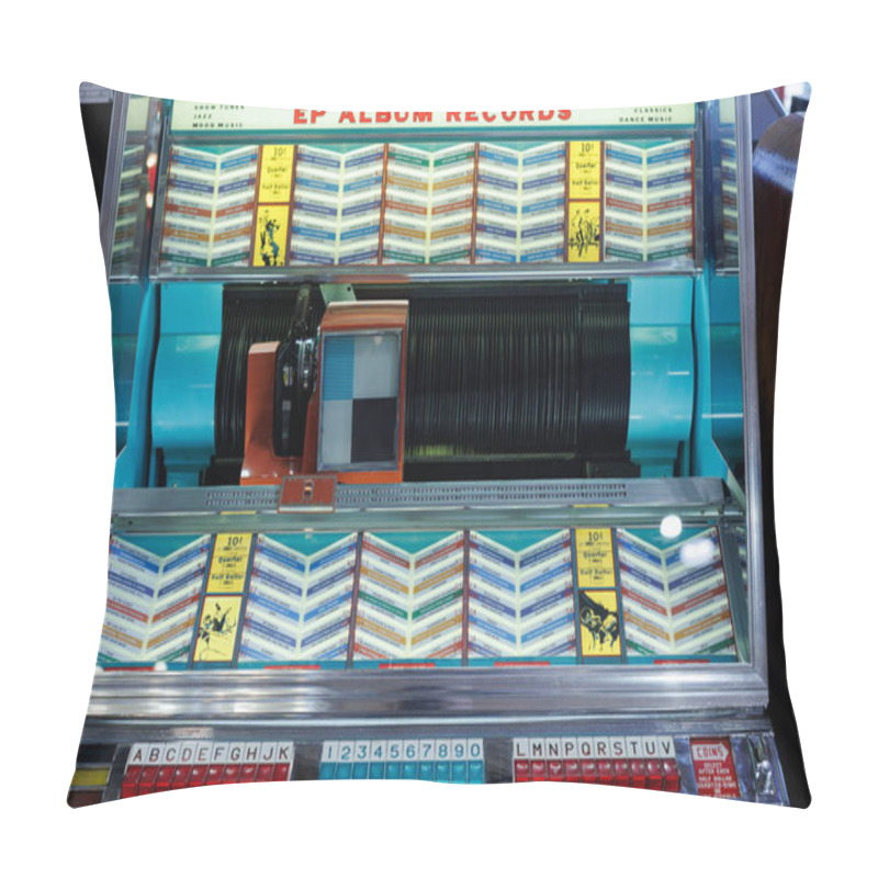 Personality  Details Of Retro Jukebox: Music And Dance In The 1940s And 1950s. Pillow Covers