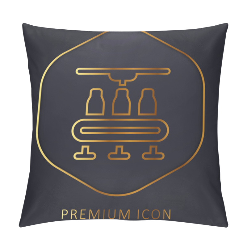 Personality  Bottles Golden Line Premium Logo Or Icon Pillow Covers