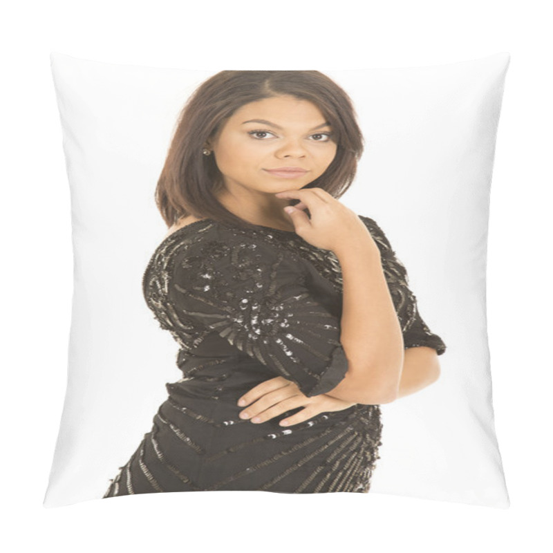 Personality  Hawaiian Woman In Black Dress Pillow Covers