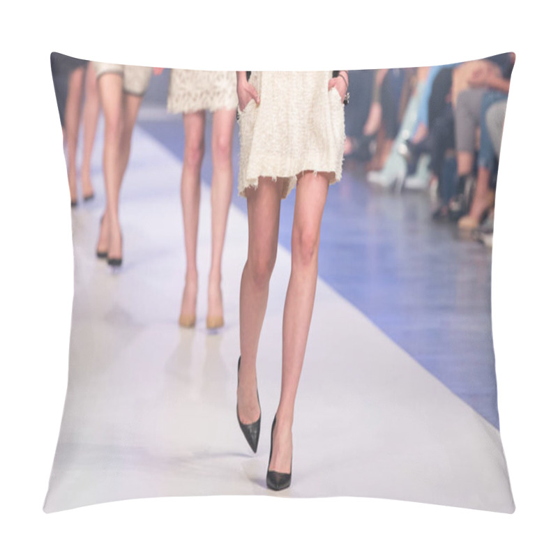 Personality  Fashion Show, Catwalk Runway Event, Fashion Week Themed Photograph. Models Walking Fashion Show Finale. Pillow Covers