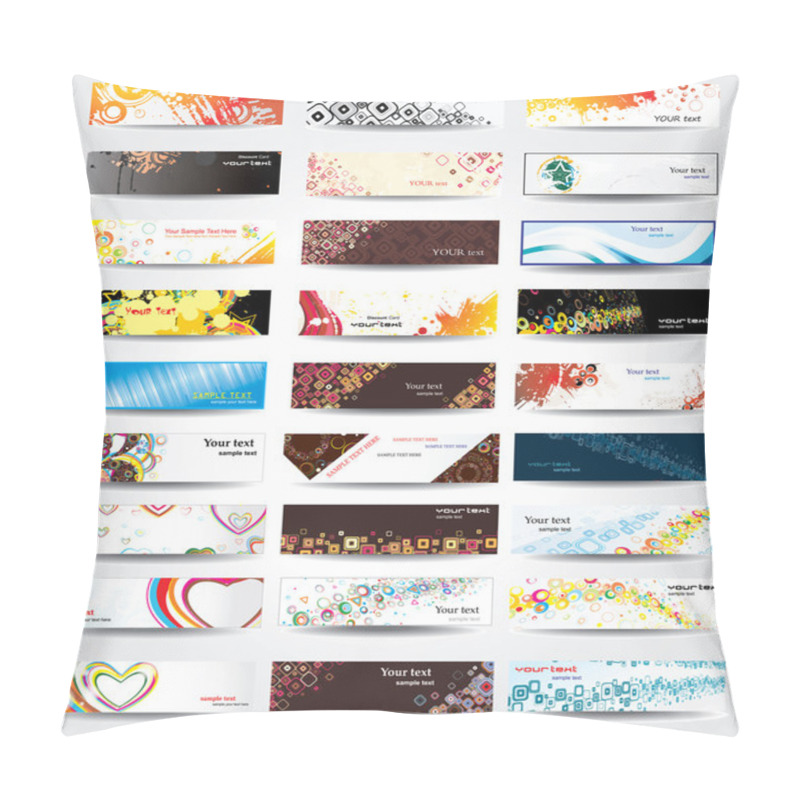 Personality  Set Elegance And Universal Banners. Vector. Pillow Covers