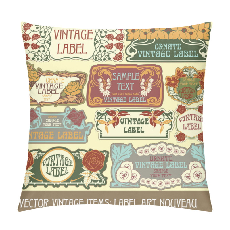 Personality  Label Art Nouveau Pillow Covers