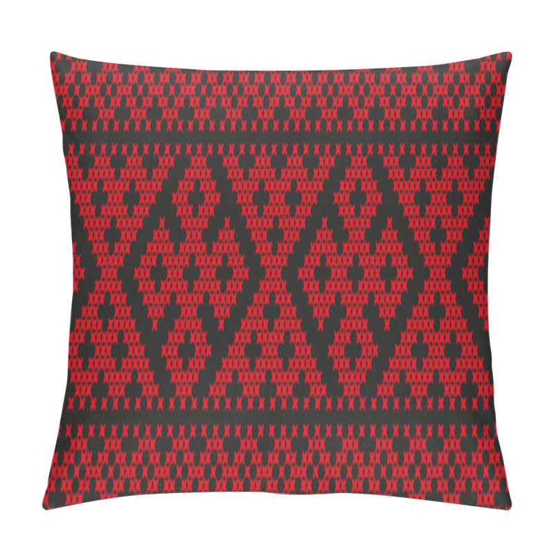 Personality  Embroidered Cross-stitch Ethnic Ukraine Pattern Vector Pillow Covers