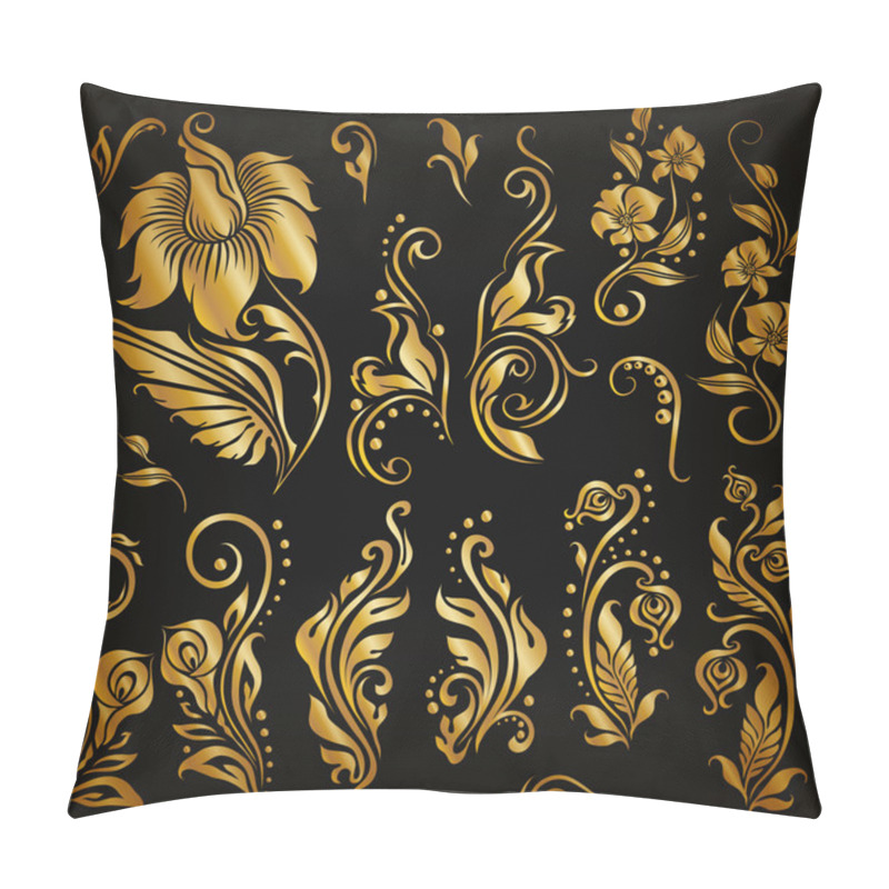 Personality  Vector Set Of Floral Elements Pillow Covers