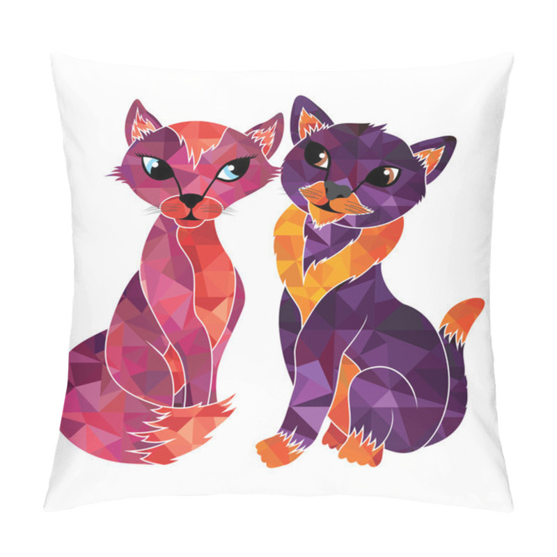 Personality  Illustration Of Cats Pillow Covers