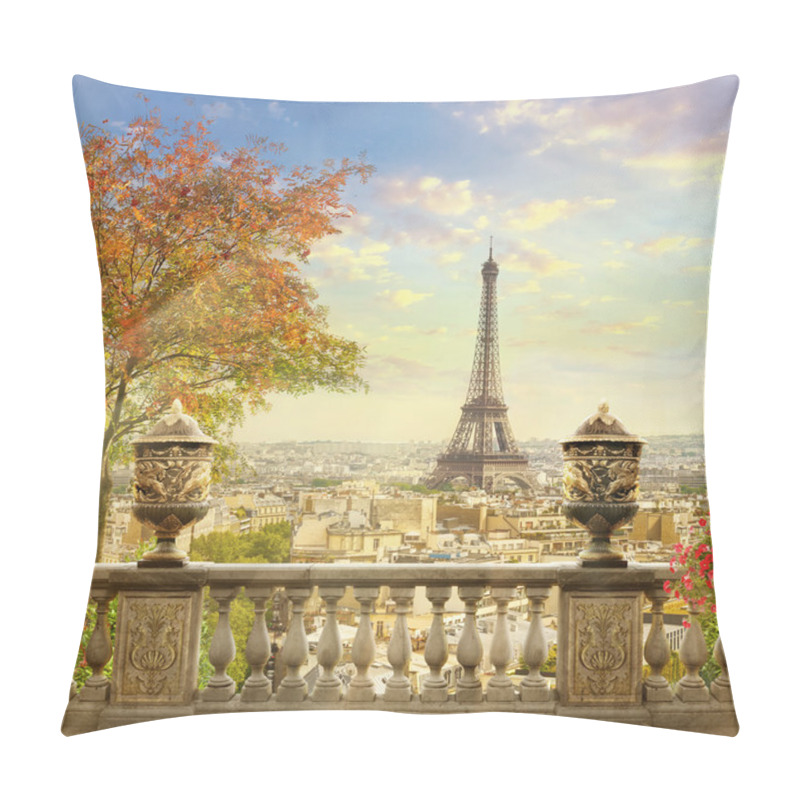 Personality  Panorama Of Paris Pillow Covers