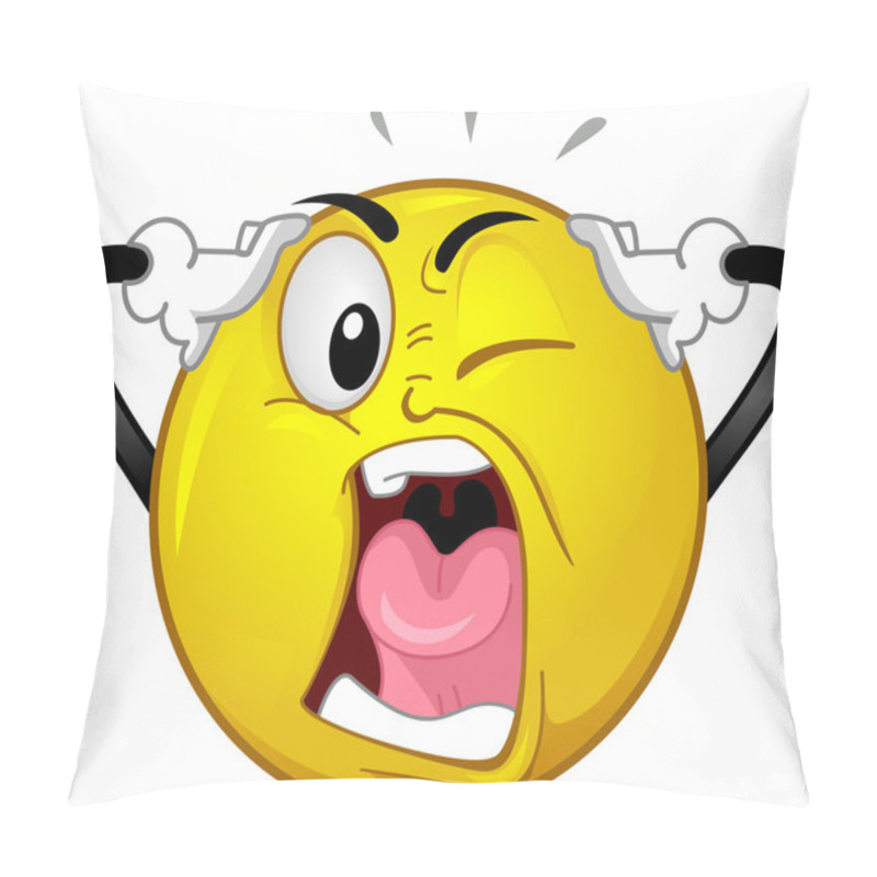 Personality  Exasperated Smiley Losing Its Wits Pillow Covers