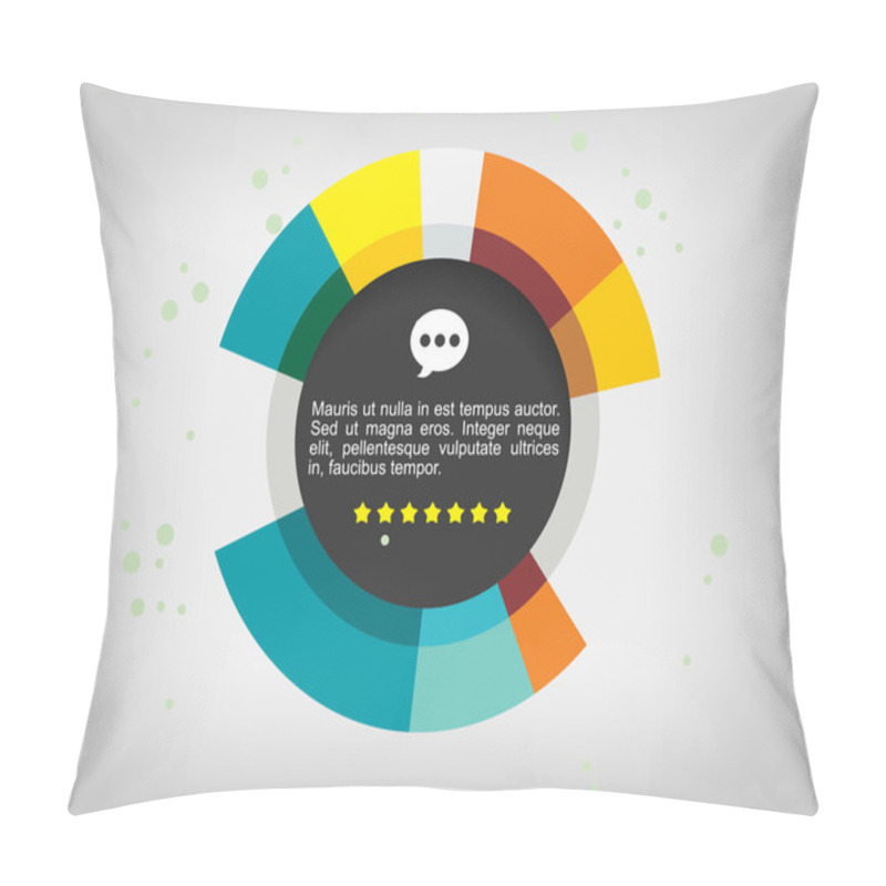 Personality  Circle Template With Gear, Vector Eps10 Pillow Covers