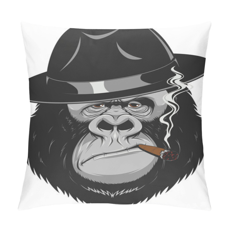 Personality  Monkey With A Cigar Pillow Covers