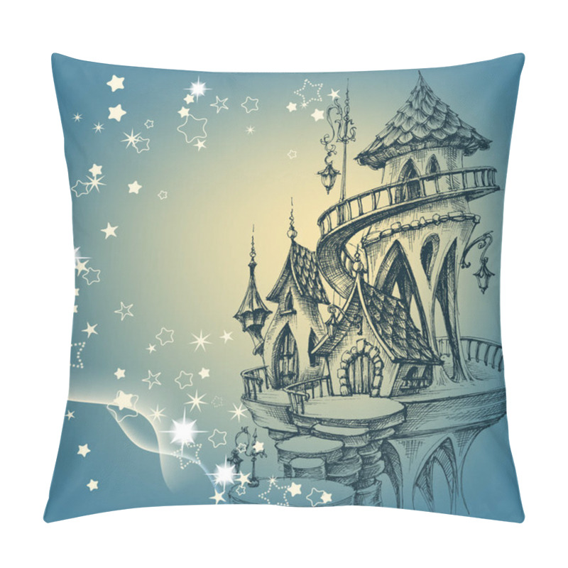 Personality  Santa's Castle Christmas Card Pillow Covers