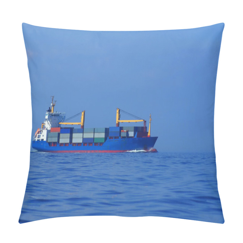 Personality  Container Ship On Sea Pillow Covers