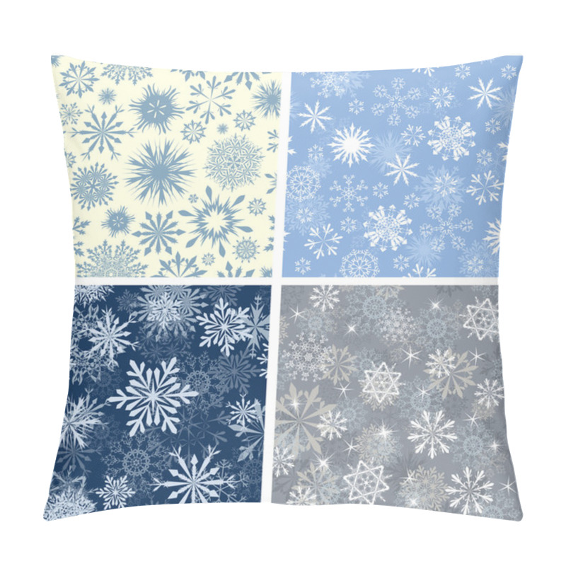 Personality  Seamless Snowflakes Background Pillow Covers