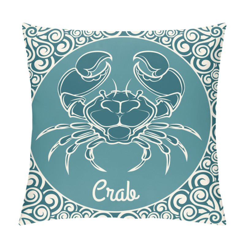 Personality  Crab Logo Template Pillow Covers