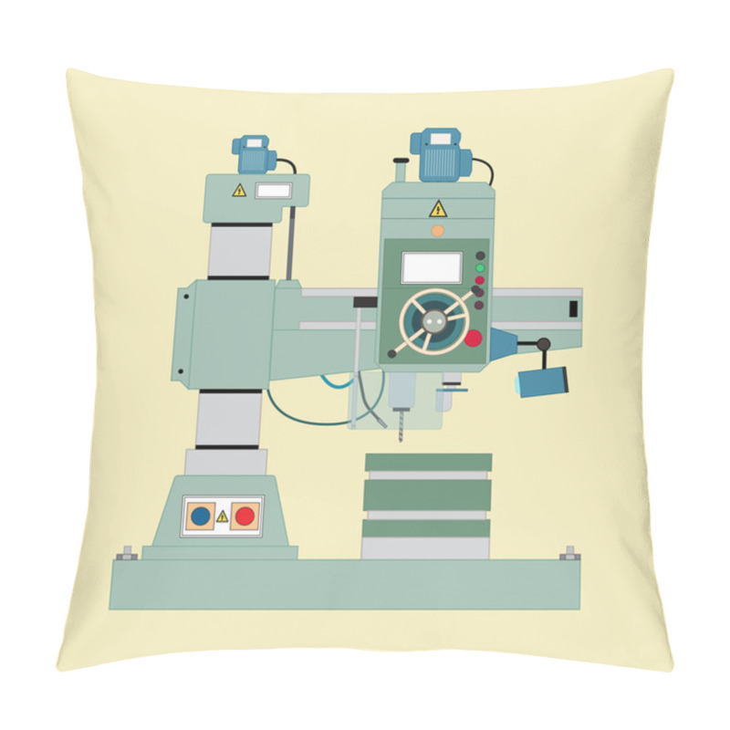 Personality  Radial Drilling Machine Pillow Covers