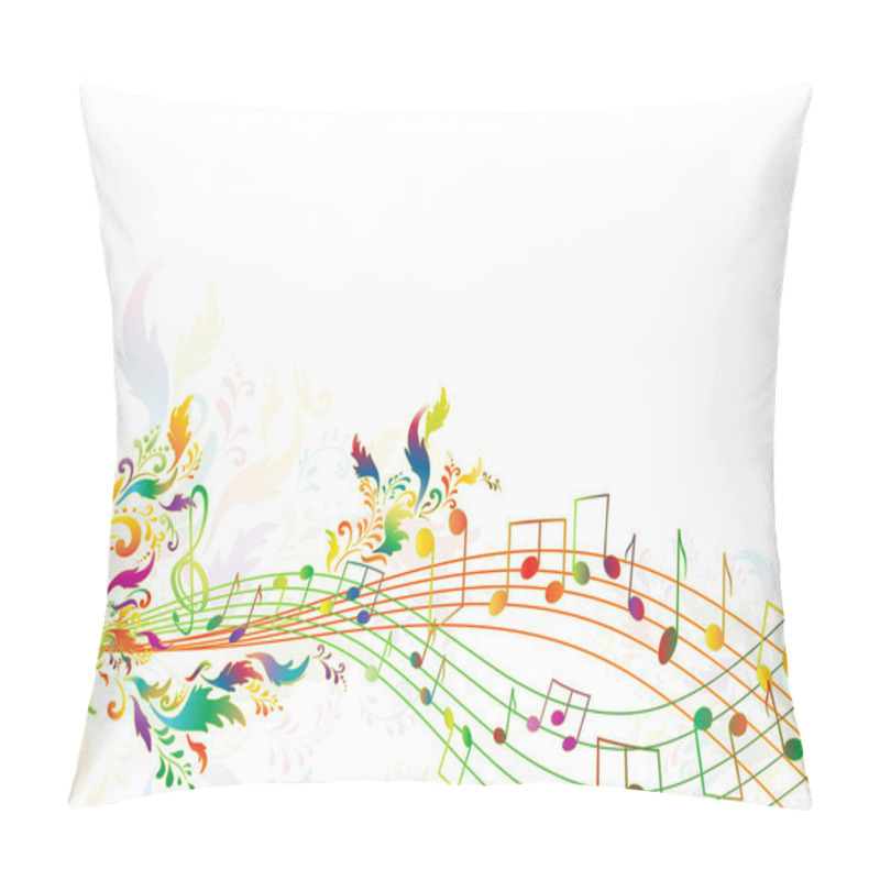 Personality  Rainbow Notes Pillow Covers