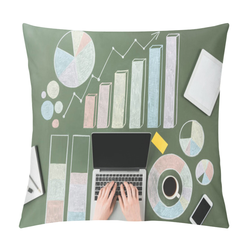 Personality  Human Hands Working On Laptop Pillow Covers