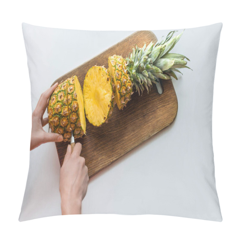 Personality  Person Cutting Pineapple Pillow Covers