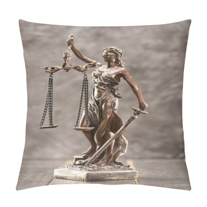 Personality  Statue Of Lady Justice  Pillow Covers