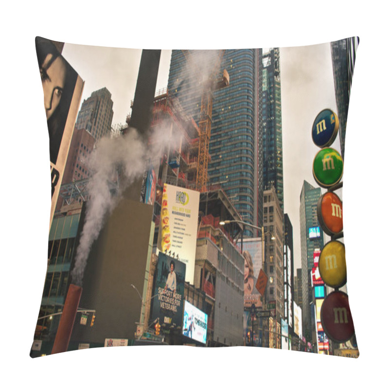 Personality  Times Square At Evening, New York City. Pillow Covers