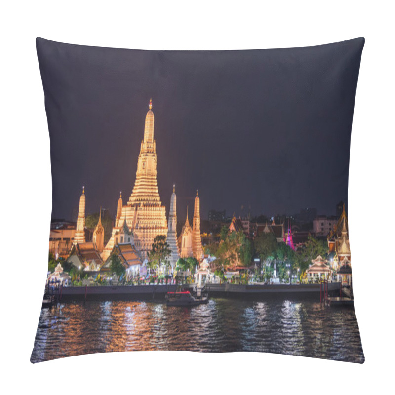 Personality  The Most Beautiful Viewpoint Wat Arun,Buddhist Temple In Bangkok, Thailand  Pillow Covers