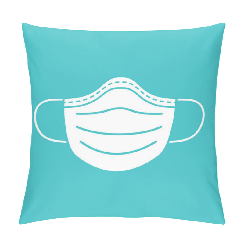 Personality  Medical Mask Vector Icon. Pillow Covers