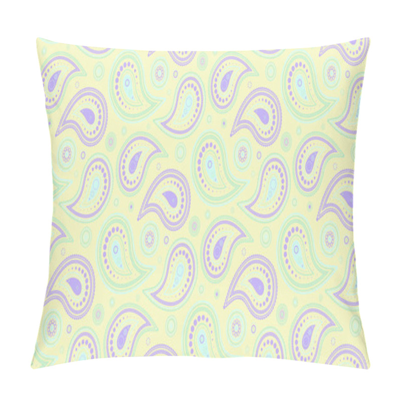 Personality  Elegant Pastel Paisley Pattern.  Perfect For Textiles, Wallpaper, Or Website Backgrounds.  Soft, Whimsical Design With A Delicate Color Palette. Pillow Covers