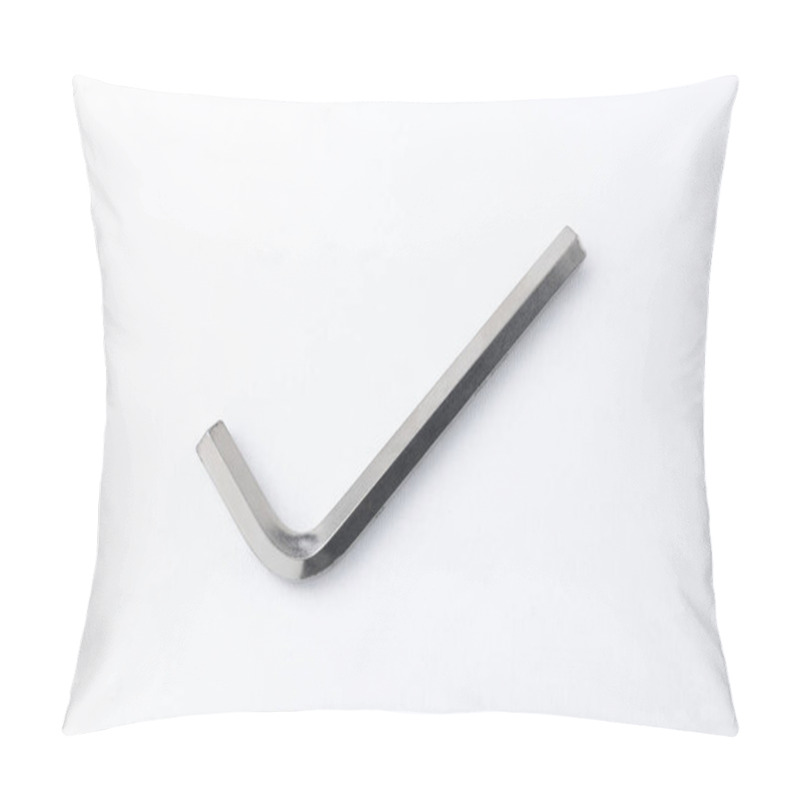 Personality  Single Allen Key Or Hex Key Isolated On White Background Pillow Covers