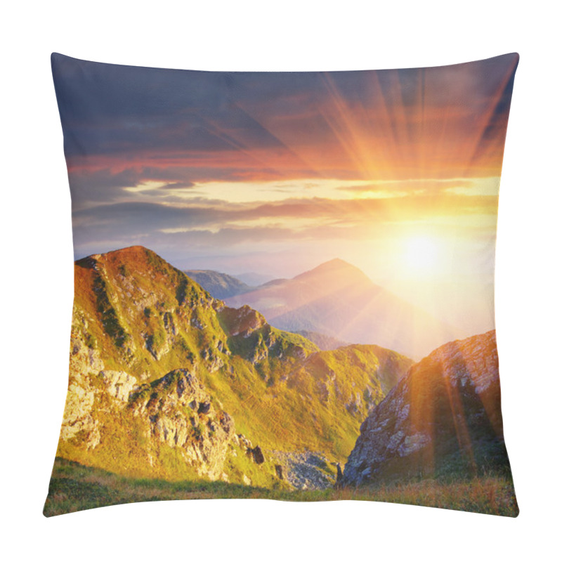 Personality  Sunrise In Mountains Pillow Covers