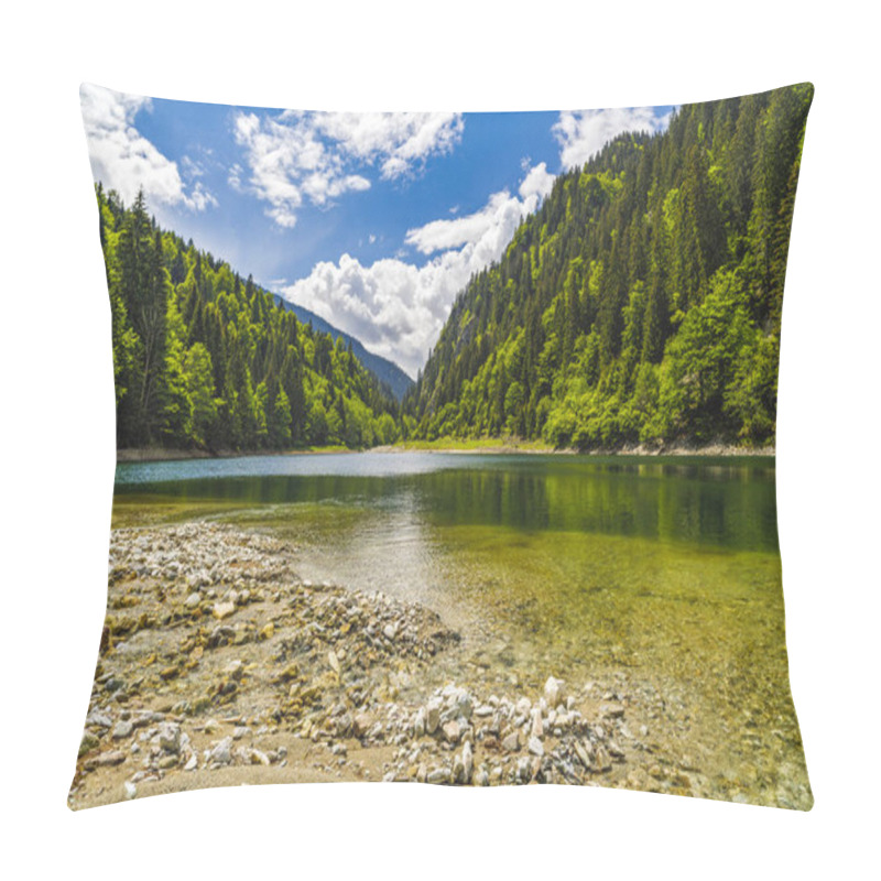 Personality  Landscape With A Beautiful Lake In Parang Mountains, Romania Pillow Covers