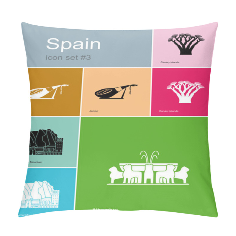 Personality  Icons Of Spain Pillow Covers