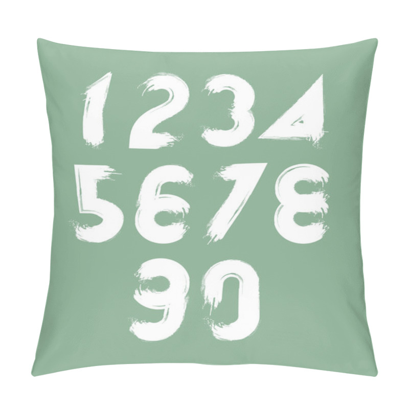 Personality  Handwritten Contemporary Digits Set  Pillow Covers