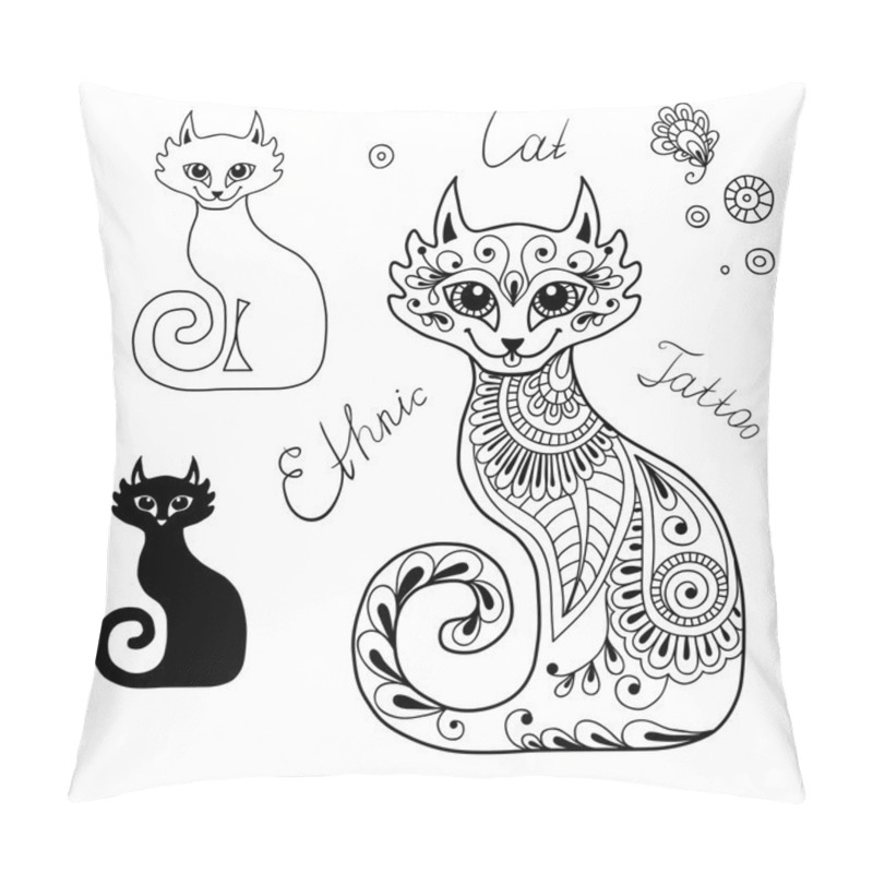 Personality  The Cats In The Ethnic Style. Pillow Covers