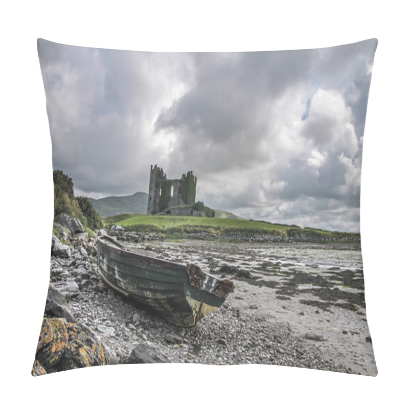 Personality  Ballycarbery Castle With Old Boat Pillow Covers