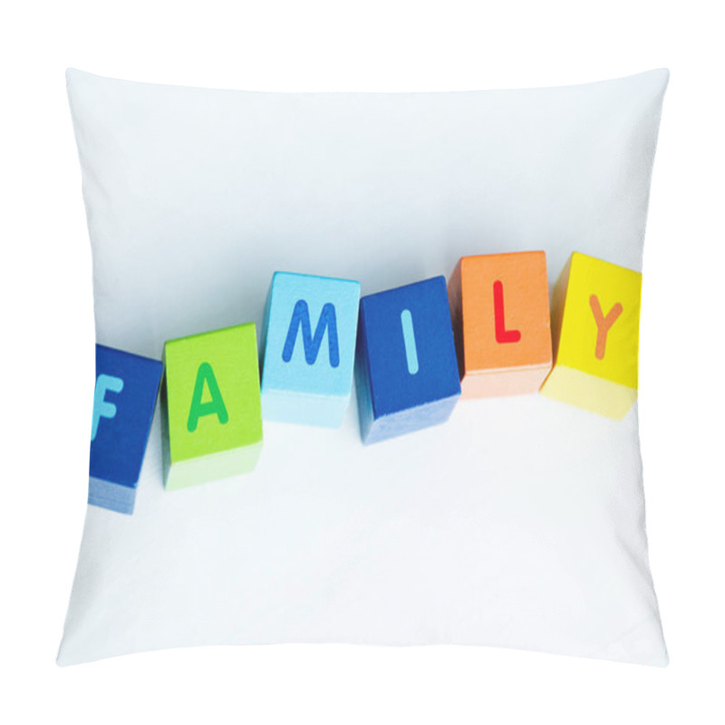 Personality  Cubes Consists The Word Family Pillow Covers