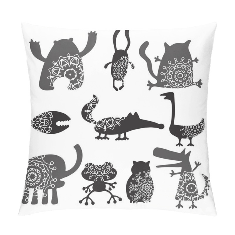 Personality  Set Of Cartoon Cute Monsters Pillow Covers