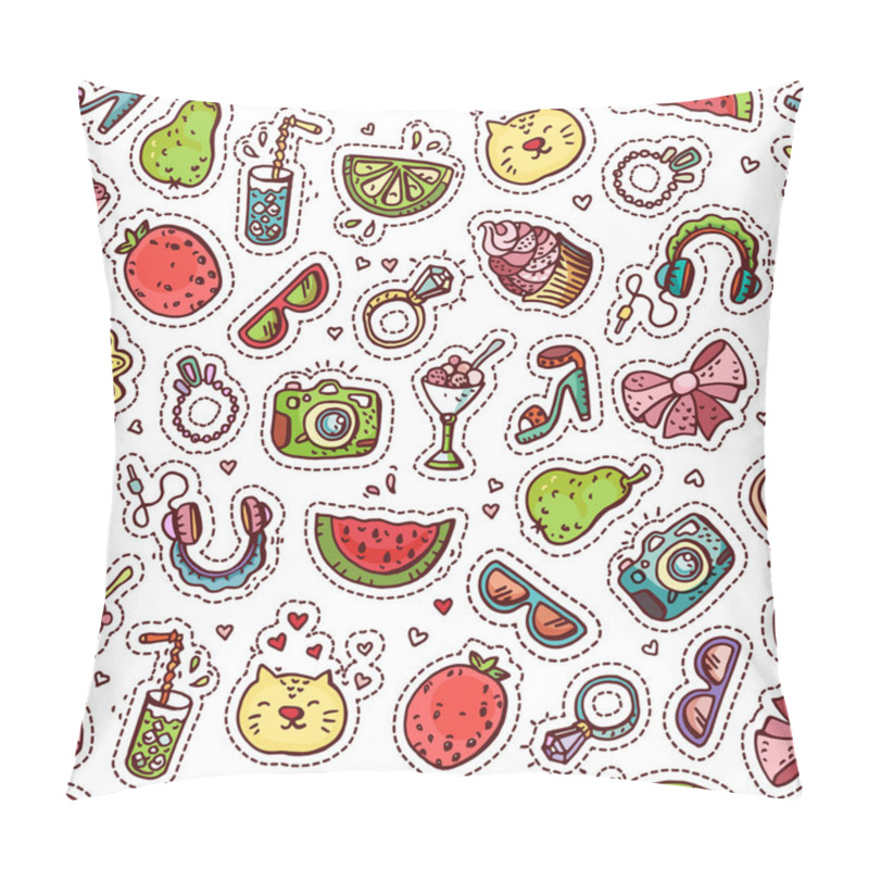 Personality  Summer Doodle Seamless Pattern Pillow Covers