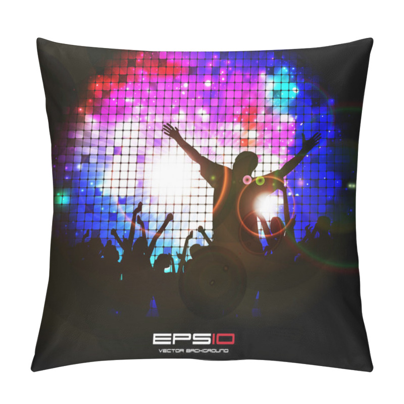 Personality  Music Event Background. Vector Eps10 Illustration. Pillow Covers