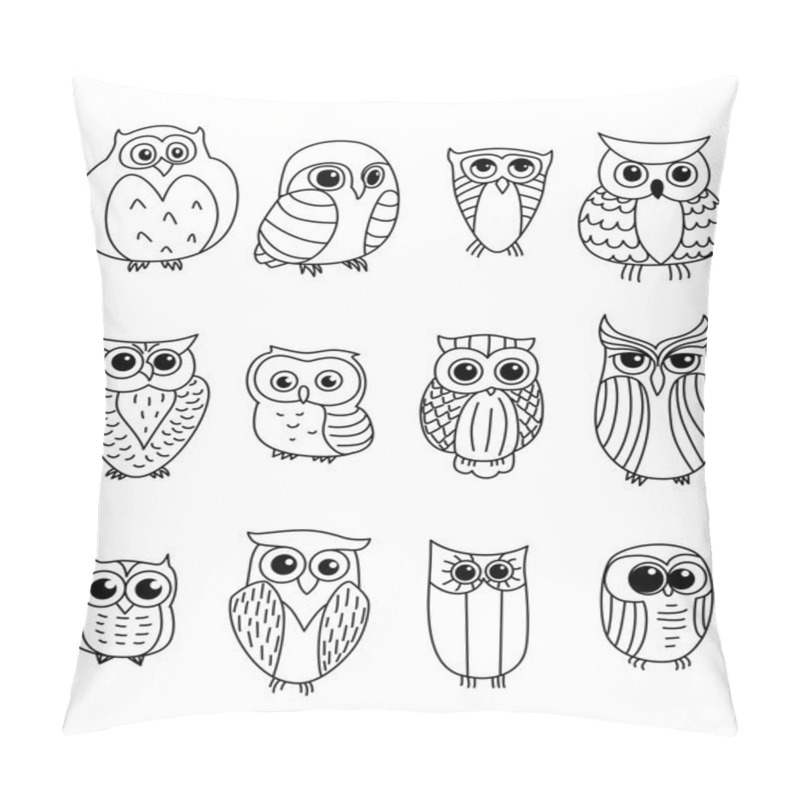 Personality  Cartoon Owls And Owlets Pillow Covers