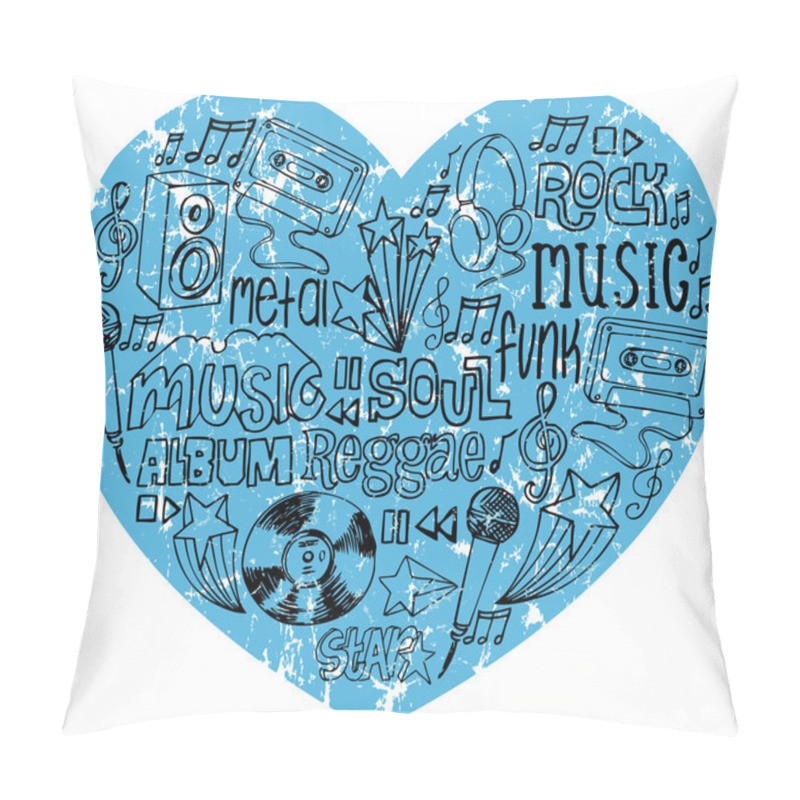 Personality  I Love Music Pillow Covers