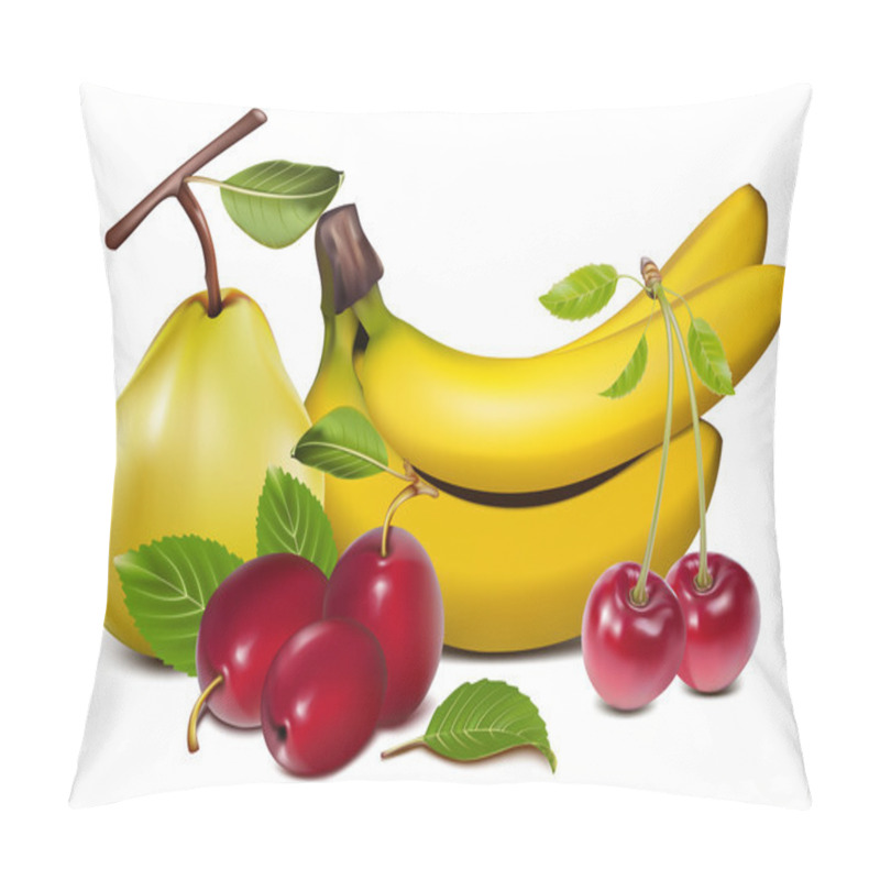 Personality  Photorealistic Vector Fruits Pillow Covers